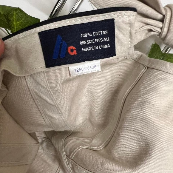 Vintage 90s‎ Hawaii Islands Womens Tie Back Hat Brimmed Soft Beige Cap OSFA USA - Picture 7 of 8